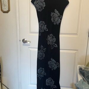 Elegant Black Floral Dress